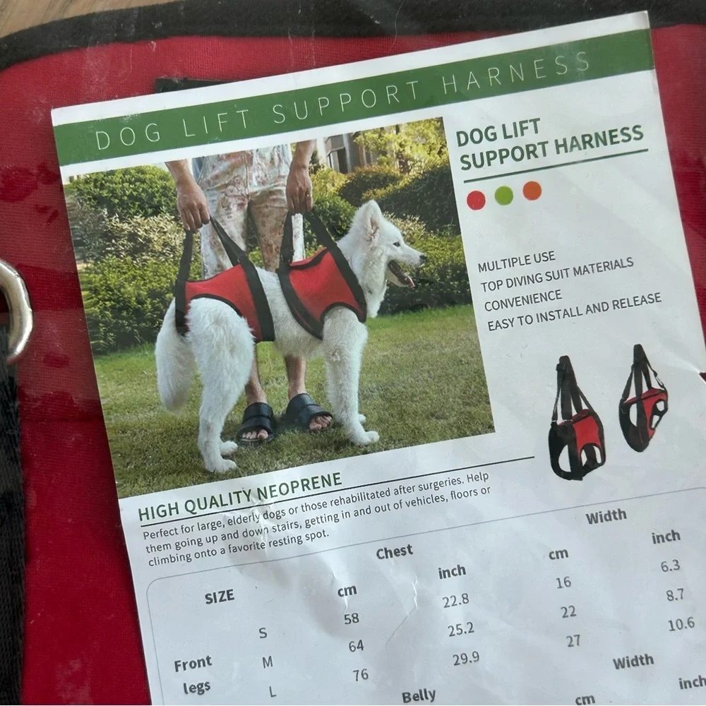 Dog Lift Support Harness - Size Small